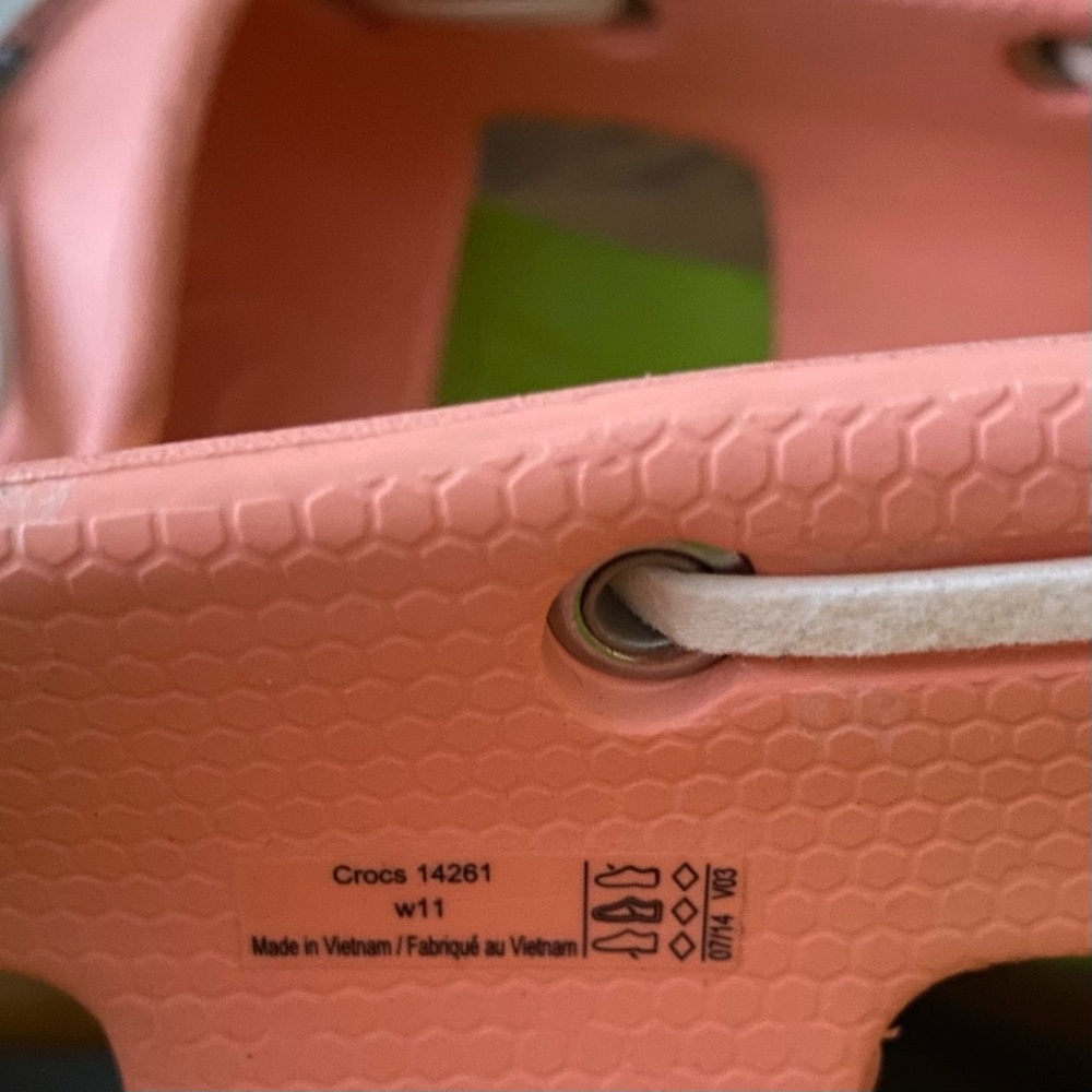Crocs Beach Line Melon and Volt Boat Shoes - Picture 4 of 9